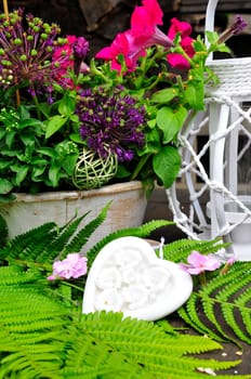 Floral decoration with heart