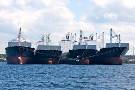 Freighters in Kiel