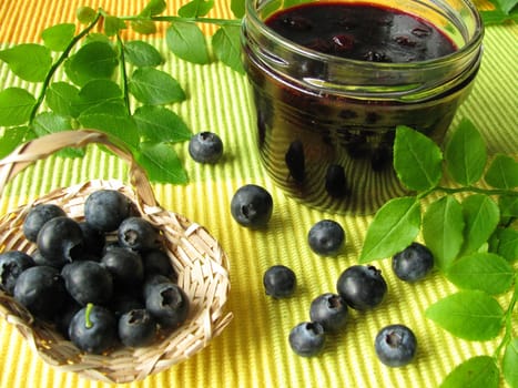 Homemade blueberry jam