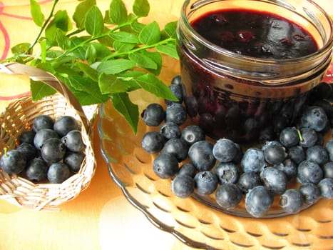 Homemade blueberry jam
