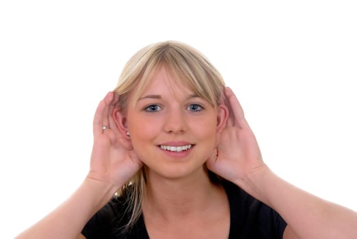 Young woman listening