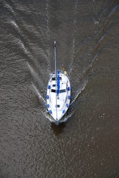 Sailboat from above