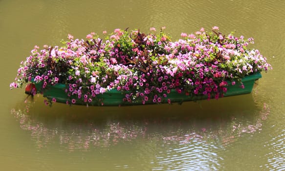 flowered boat