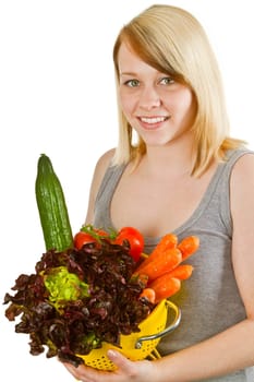 Uncooked vegetarian food