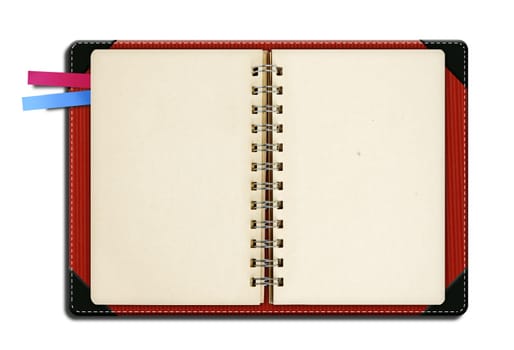 note book with bookmark