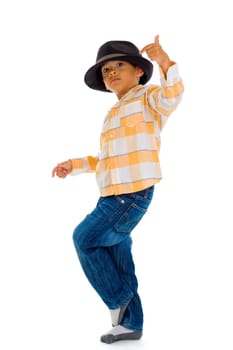 cute boy dancing