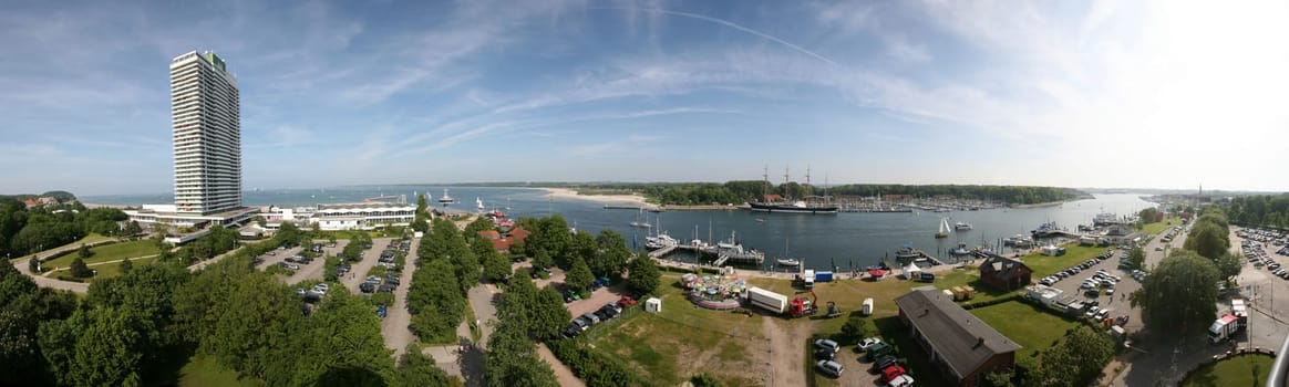 Panoramic view over Travemünde