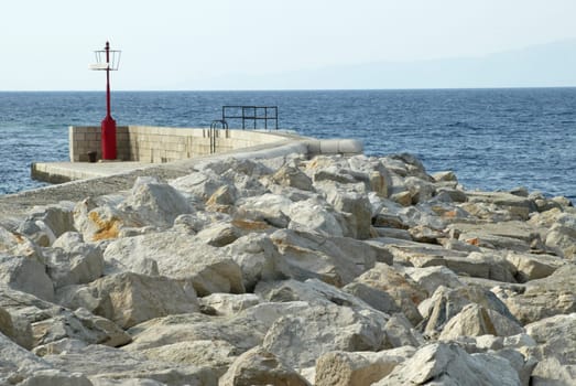 Lighthouse in Prigradica, island Korcula