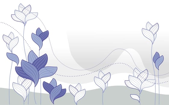 blue flower pattern