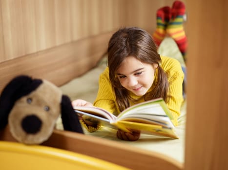 girl reading book