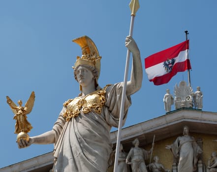 Pallas Athena in front of the Parliament