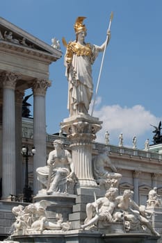 Pallas Athena in front of the Parliament