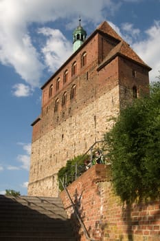 Facade with tower