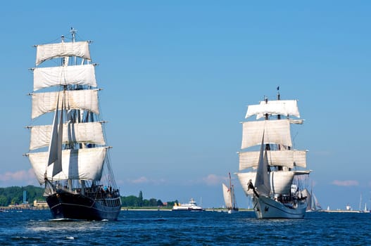 Windjammer vor Kiel
