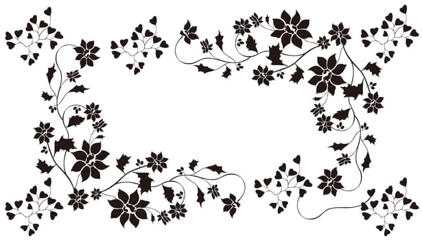 black flower pattern