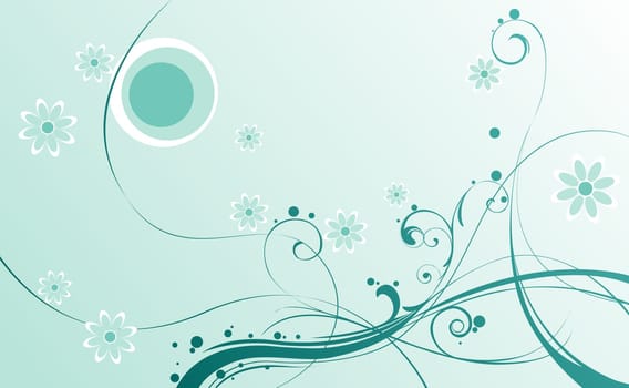 flower and curve background