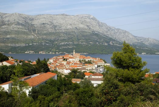 Korcula.Small island city near Dubrovnik
