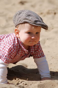 Boy in the sand