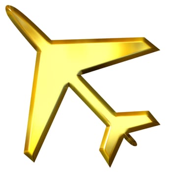 3D Golden Airplane