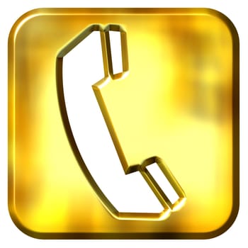 3D Golden Telephone Sign