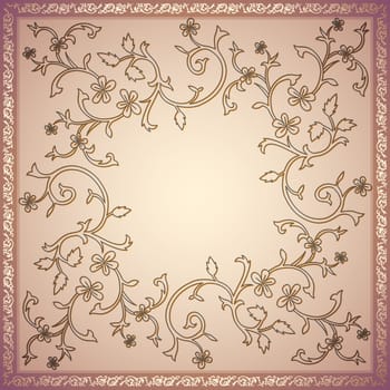 retro flower pattern
