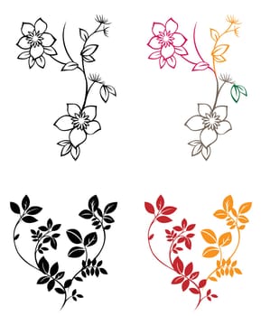 flower and leaves
