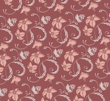 seamelss flower damask pattern