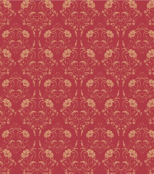 flower seamless damask pattern