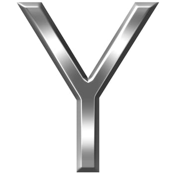 3D Silver Letter Y