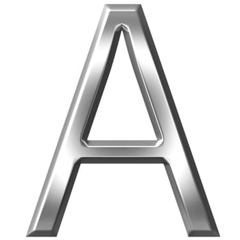 3D Silver Letter A