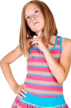 Young girl thinking.