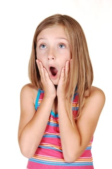 Young girl is scared.