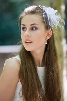surprised bride outdoor