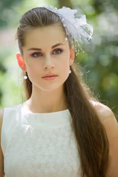 portrait of happy bride