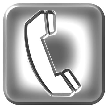 3D Silver Telephone Sign