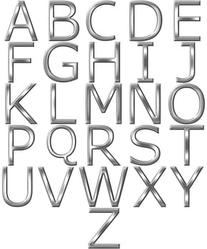 3D Silver Alphabet
