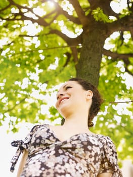 woman looking at camera and smiling
