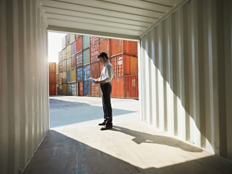 industrial worker in warehouse
