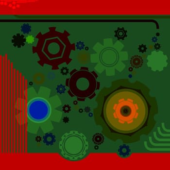 Background with gears