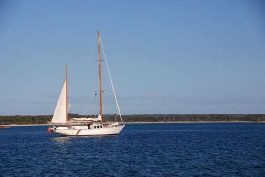 white sailboat