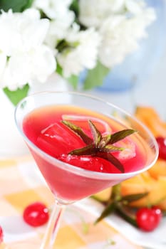Refreshing summer cocktail