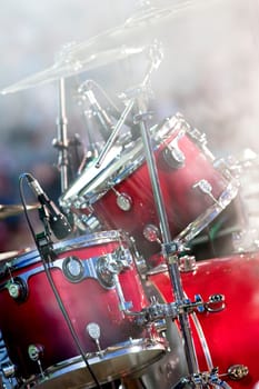 Drums and smoke