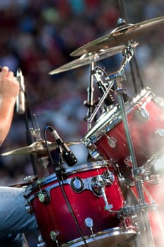 Drums and smoke