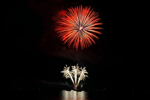 Red And White Fireworks