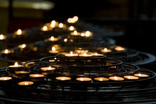 Church candles in Notre Dame de Paris