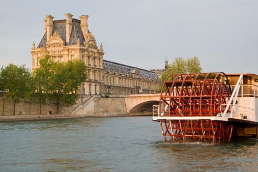 Paris and the river Seine at sunset