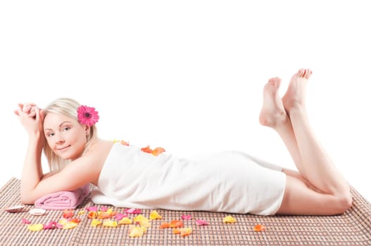 Woman and spa treatment