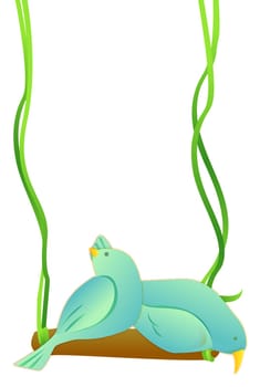 swing and bird