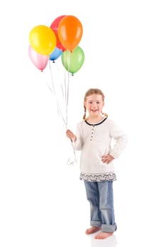 Child with balloons