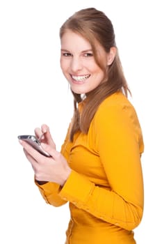 Woman with a smartphone